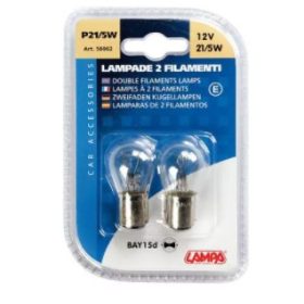 Lampa BAY15D (P21/5W) fehér izzó - párban