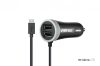 Autós töltő 12/24V microUSB + 2xUSB 2.4A PRO-01 02056