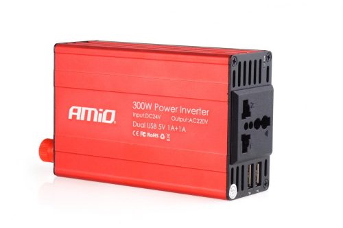 Feszültségátalakító 24V / 230V 300W / 600W 2xUSB PI04 02471