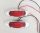 4 LED-es szélesséjelző, helyzetjelző - piros - 12/24V