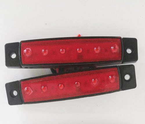 6LED-es szélességjelző - piros - E-jel -12/24V 113505A-R