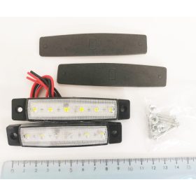 6LED-es szélességjelző - fehér - E-jel -12/24V 113505A-W