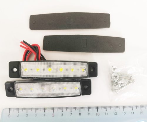 6LED-es szélességjelző - fehér - E-jel -12/24V 113505A-W