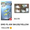  SMD-PL-6W-21Y 2db BA15S 21W LED izzó  sárga
