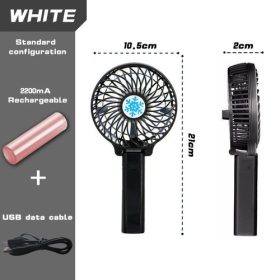 Hordozható tölthető LED-es világító ventilátor 