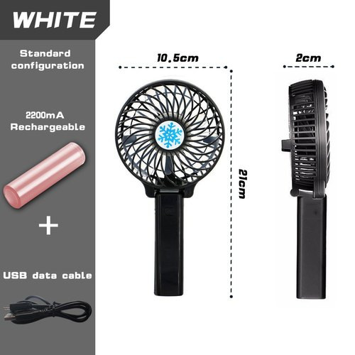 Hordozható tölthető LED-es világító ventilátor 