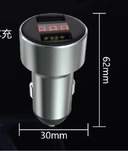 AE-W15815/ 4.8A , 12-24v, inteligens gyors töltő , dupla usb kimenet, desplay kijelző feszültségmérő