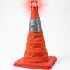 Összecsukható LED-es közlekedési bója – piros figyelmeztető fénnyel FA-BÓJA+