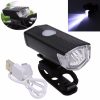  3 üzemmódú LED kerékpár első lámpa USB újratölthető