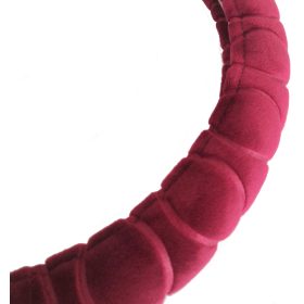 KV-HL2185BR Bordó plüss kormányvédő, 38 cm