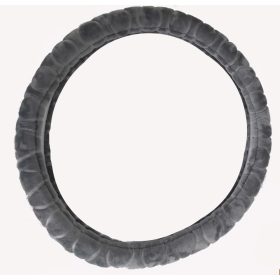 KV-HL2185G, Szürke plüss kormányvédő 38 cm