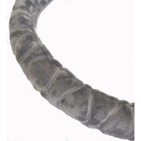 KV-HL2185G, Szürke plüss kormányvédő 38 cm