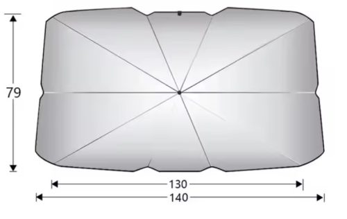 Napvédő Esernyő , Első Szélvédőbe, 79*140 cm FN-THM2203
