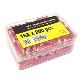 Hengeres biztosítékok 16A, 200 db.CM22903