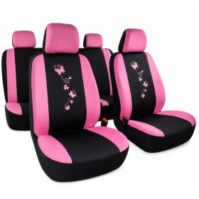   Pillangó Pink-Fekete Univerzális Autó Üléshuzat Szett  UL-AG23001B