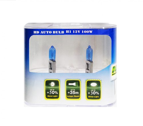 2 DB-os H1 Fehér izzó - 100W 12V H1SB+