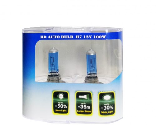 2 DB-os H7 Fehér izzó -100W 12V H7SB+