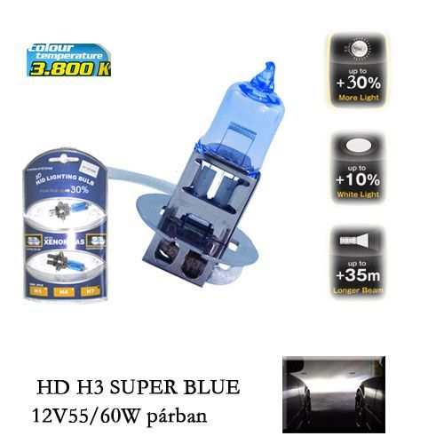 SUPER WHITE H3SB 55W Halogén izzó 