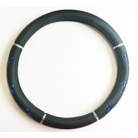   Műbőr kormányvédő kutya tappancs mintával-kék KV-HB27537BL