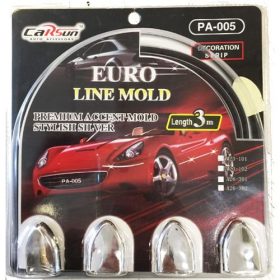  3m hosszú díszcsík Króm/Fekete 23mm KCS-A23-302-101