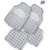  SZ-THM3025CH Alumíniumhatású univerzális gumiszőnyeg autóba / 4 db-os - Króm 