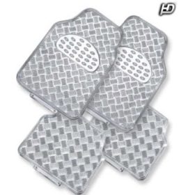    SZ-THM3025CH Alumíniumhatású univerzális gumiszőnyeg autóba / 4 db-os - Króm 