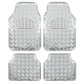    SZ-THM3025CH Alumíniumhatású univerzális gumiszőnyeg autóba / 4 db-os - Króm 