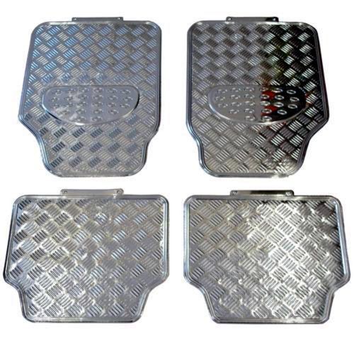  SZ-THM3025CH Alumíniumhatású univerzális gumiszőnyeg autóba / 4 db-os - Króm 