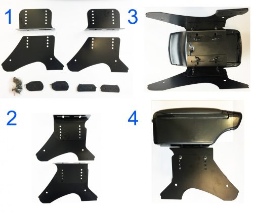 KNY-48008B/CH Könyöktámasz fekete - króm 