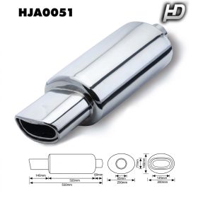 Kipufogódob rozsdamentes acél KP-HJA0051