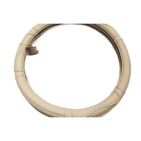   Valódi bőr kormányvédő-csavart mintával szürke színben KV-1012G