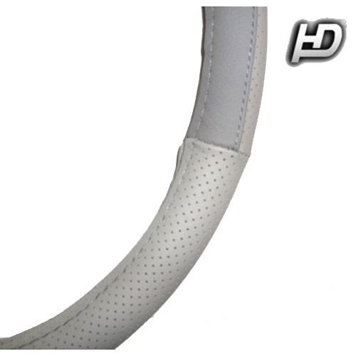 Valódi bőr kormányvédő-lyukacsos mintával szürke színben KV-2042G