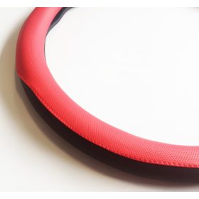   Műbőr szellőző kormányvédő fekete - piros KV-HB27949 BK/R