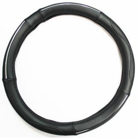 Műbőr kormányvédő fekete KV-HB27613-1bk