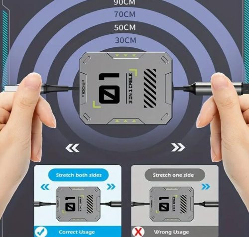 Gyorstöltő kábel visszahúzható , 3:1 ben 