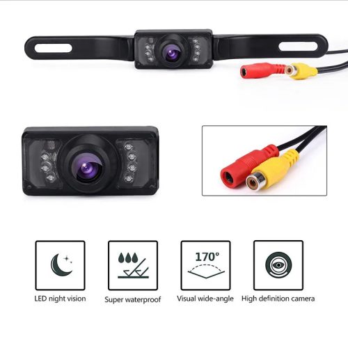 tolató kamera, 120-170 látószög, 90 fokban dönthető, 8db led, Av-Lab4031Abs