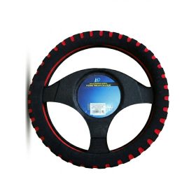 Szivacsos kormányvédő Fekete-Piros KV-20004R