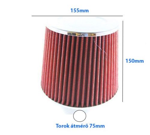  LG-MT2506/R Direkt szűrő nagyméretű  / sport levegőszűrő piros 