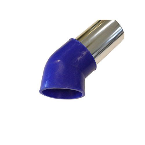 Alu könyök kék 76mm LG-JL-6021