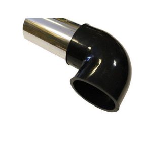 Alu könyök fekete 76mm LG-JL-6031