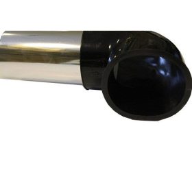 Alu könyök fekete 76mm LG-JL-6031