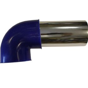 Alu könyök kék 76mm LG-JL-6031