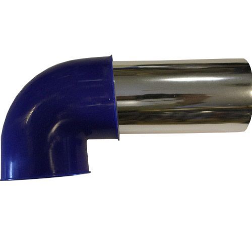 Alu könyök kék 76mm LG-JL-6031