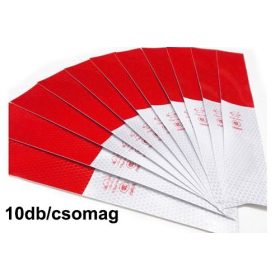 10DB-os Fényvisszaverő csík piros/fehér
