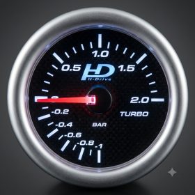Turbónyomás mérőóra króm üveggel LED7707-1