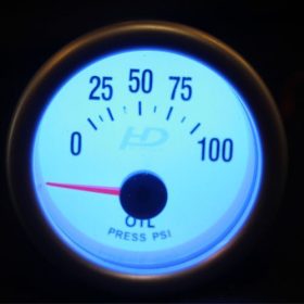 Olajnyomás mérőóra fehér számlappal LED7704 