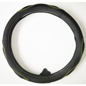 Valódi bőr kormányvédő SPORT KV-5057A - BLACK GREEN