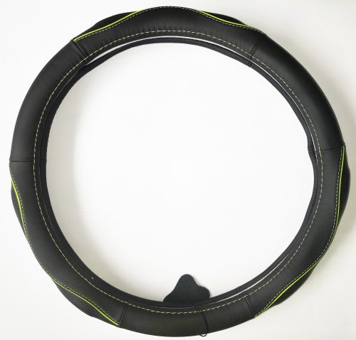 Valódi bőr kormányvédő SPORT KV-5057A - BLACK GREEN