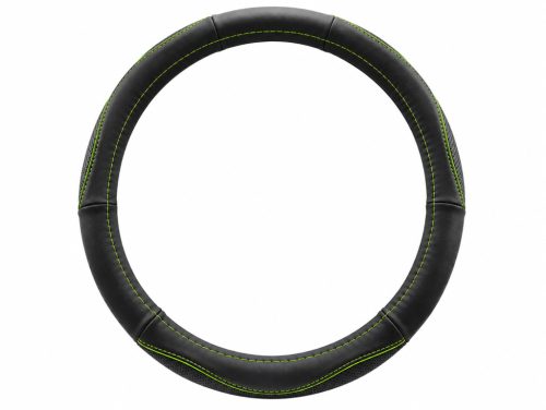 Valódi bőr kormányvédő SPORT KV-5057A - BLACK GREEN