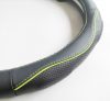 Valódi bőr kormányvédő SPORT KV-5057A - BLACK GREEN